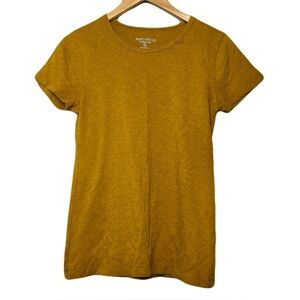 J. Crew Mercantile Studio Tee Mustard Women’s Small 100% Cotton